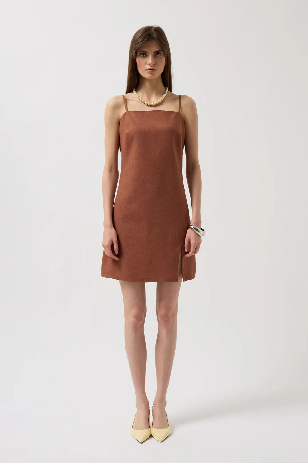 Zimt Kleid Espressobraun