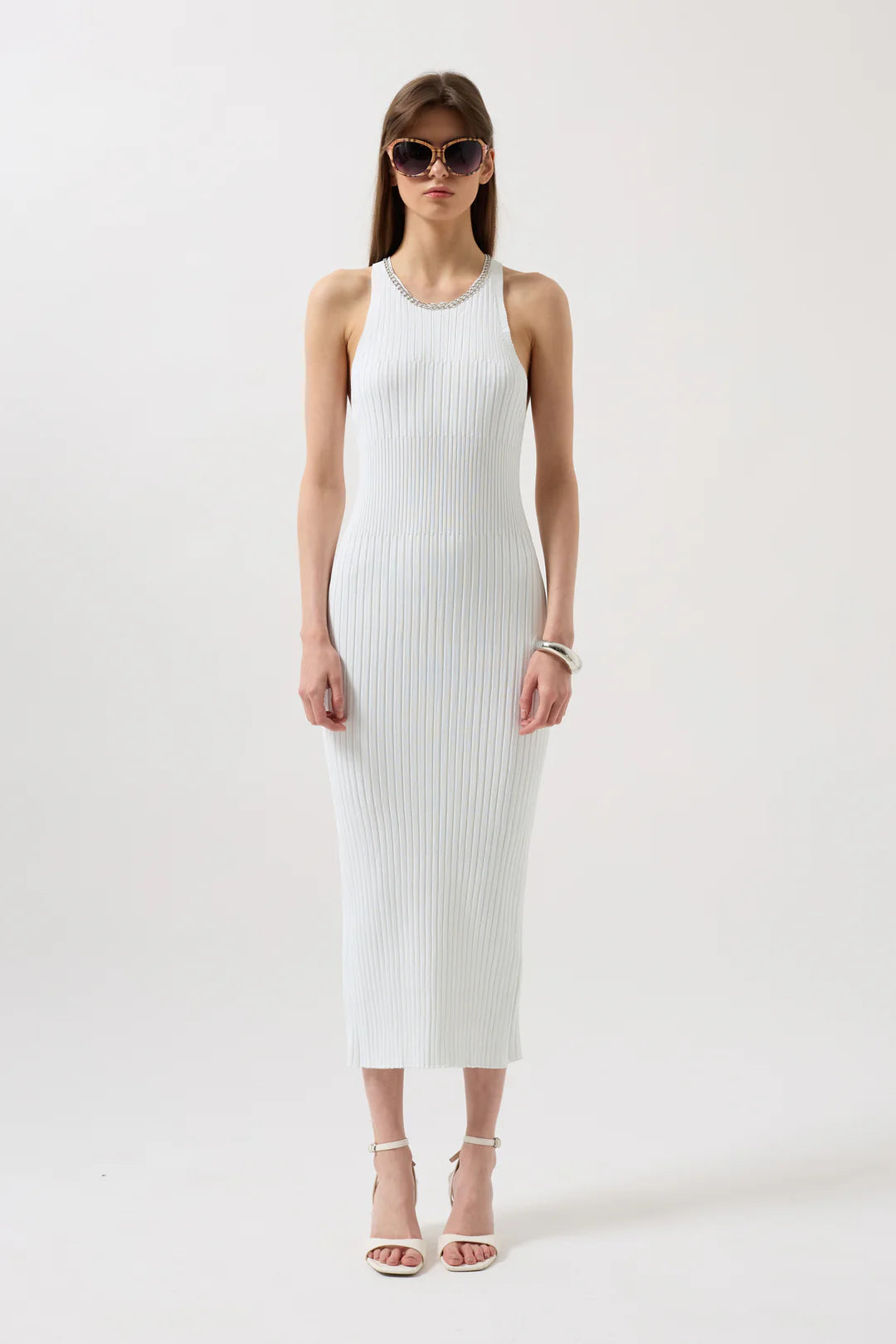 Strom Kleid Weiß