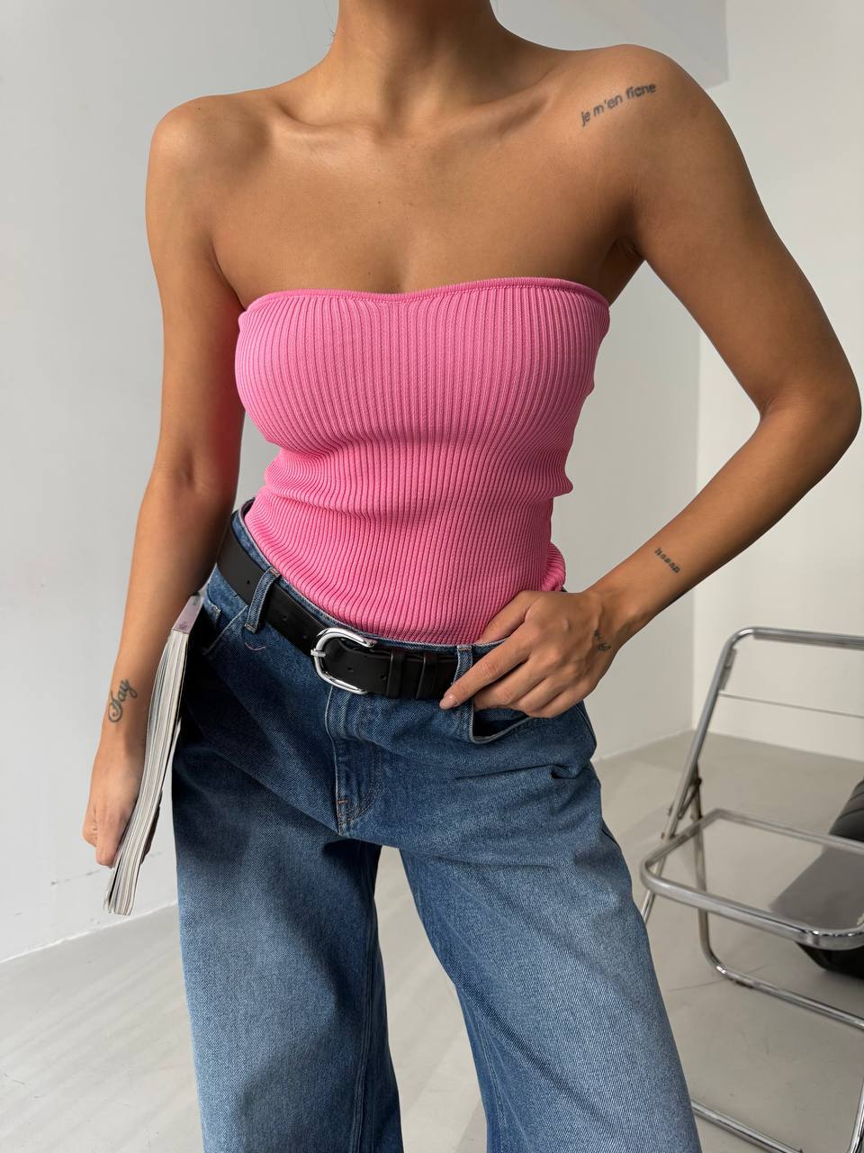 Glow Strapless Pink