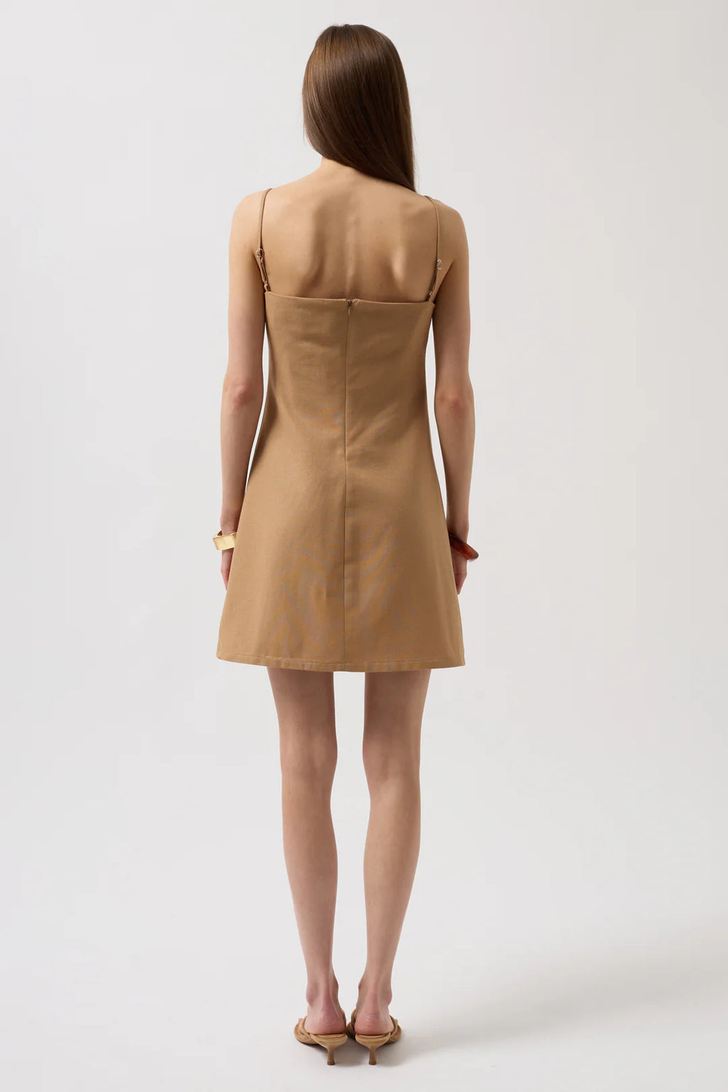 Zimt Kleid Beigegold