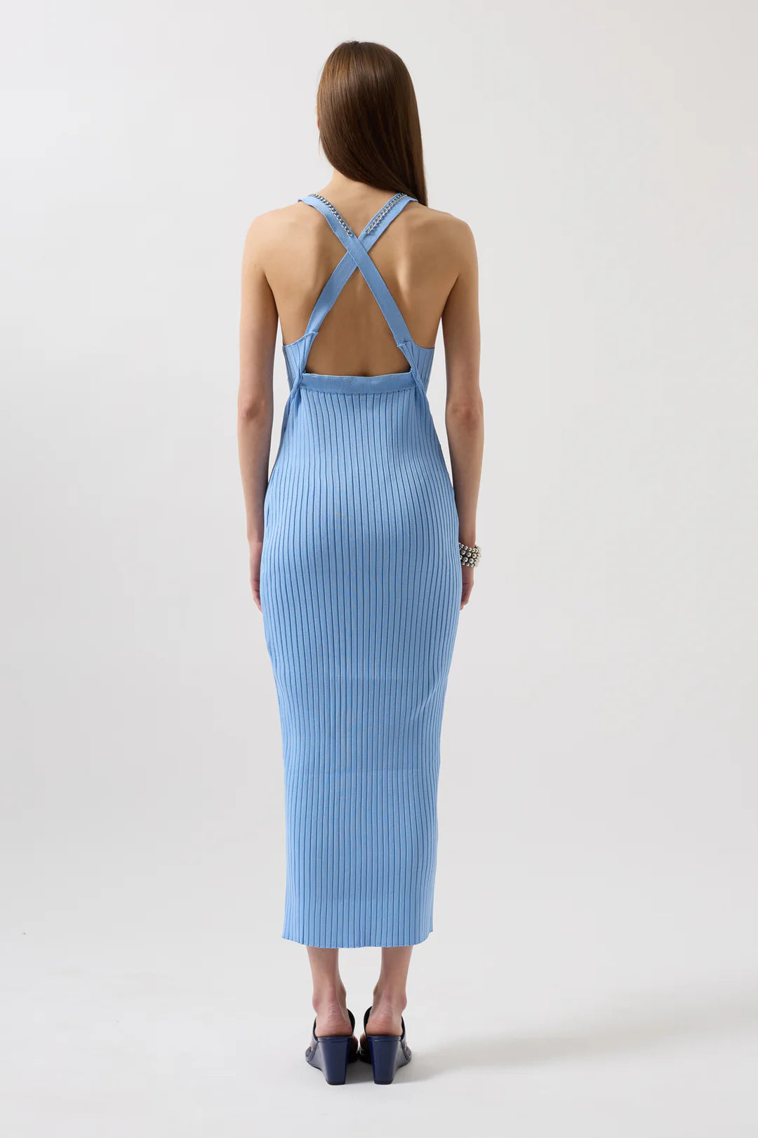 Strom Kleid Blau