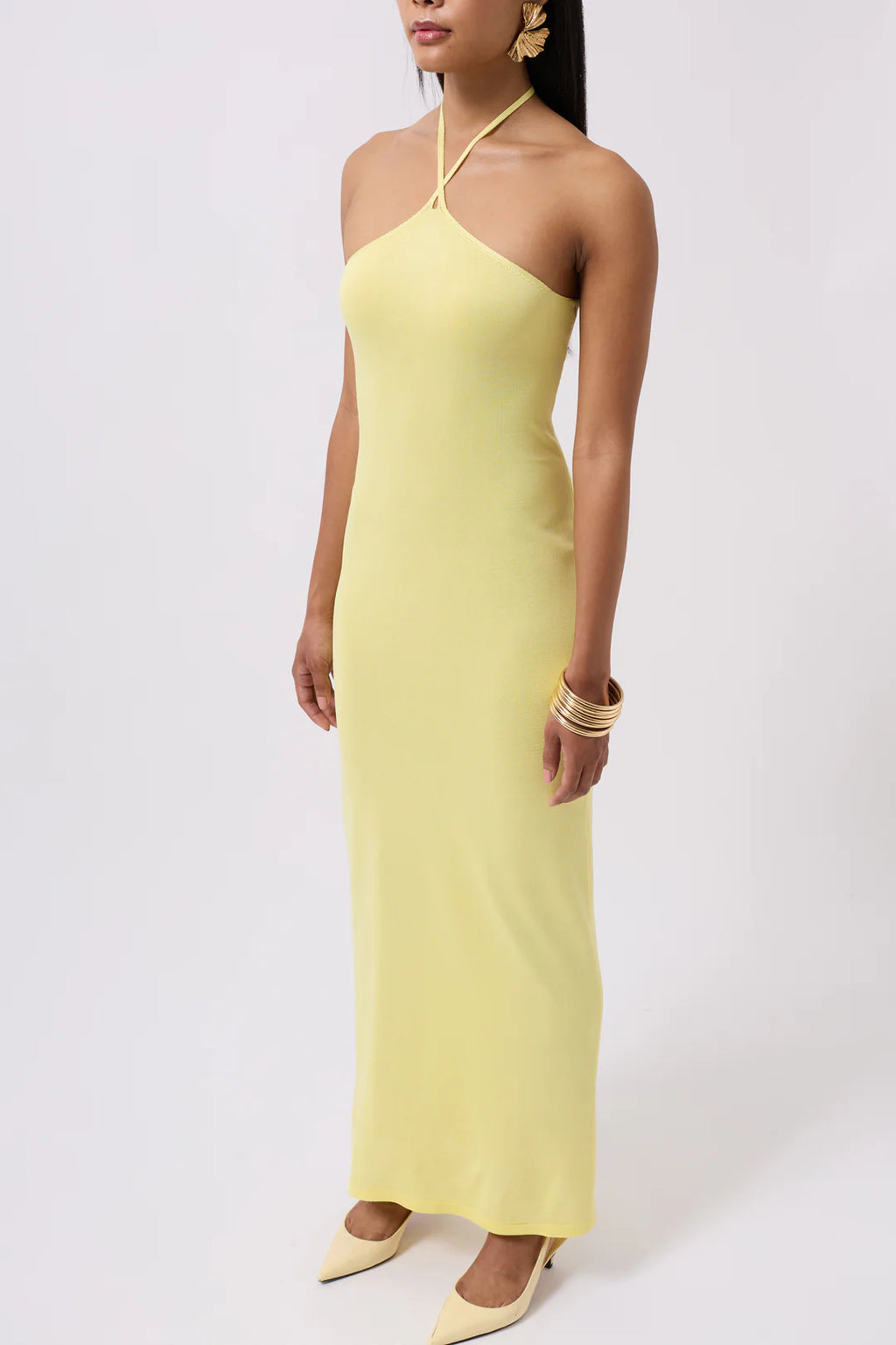 Hauch Kleid Vanillegelb