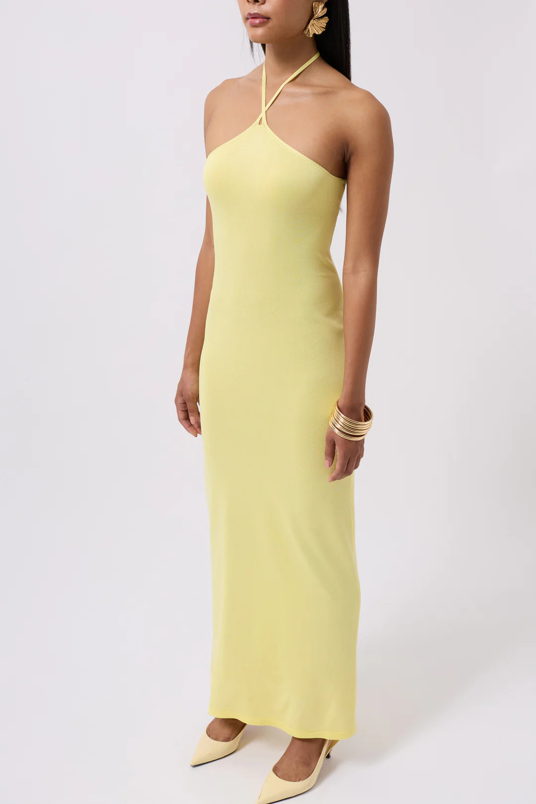 Hauch Kleid Vanillegelb