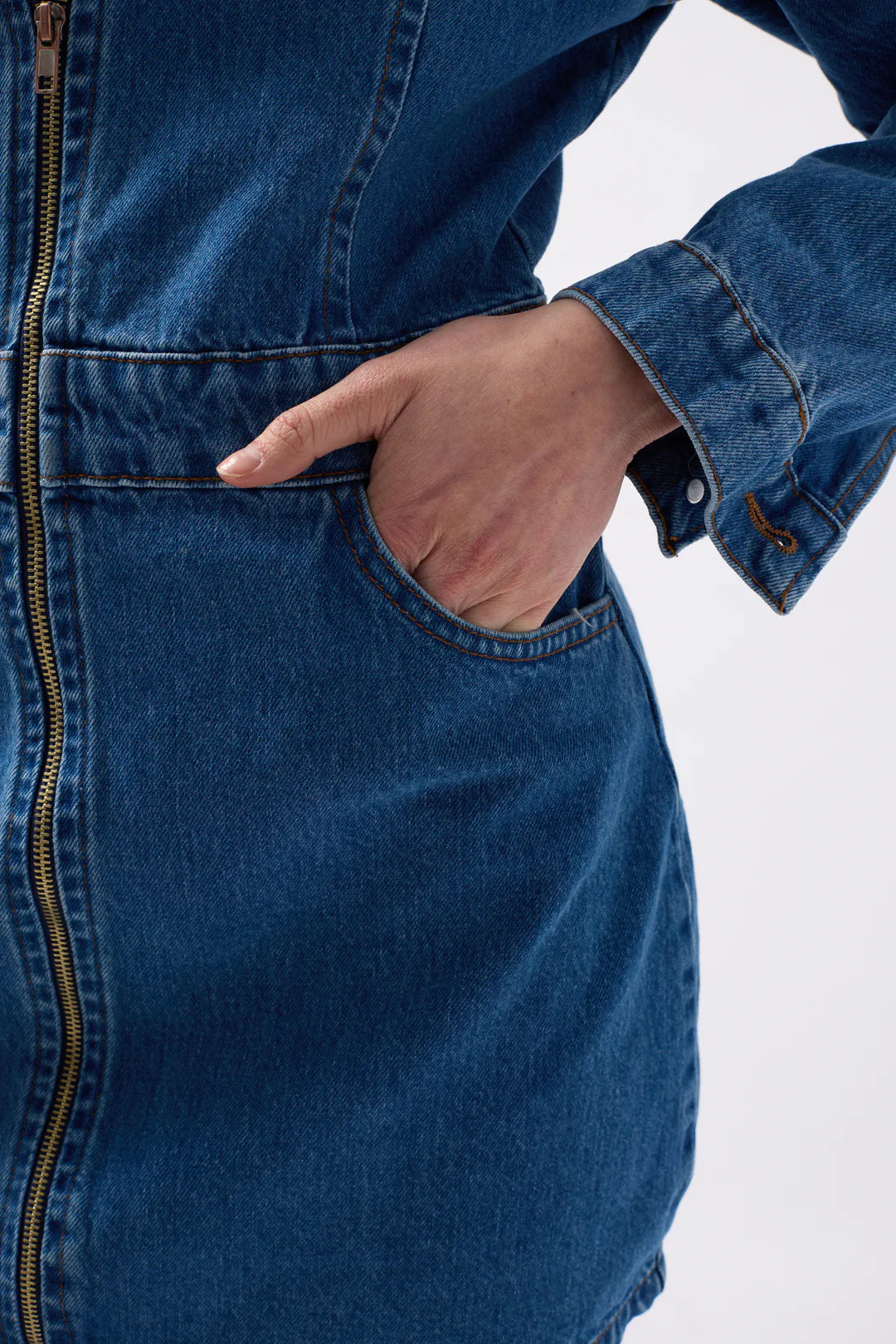 Tempo Kleid Denimblau