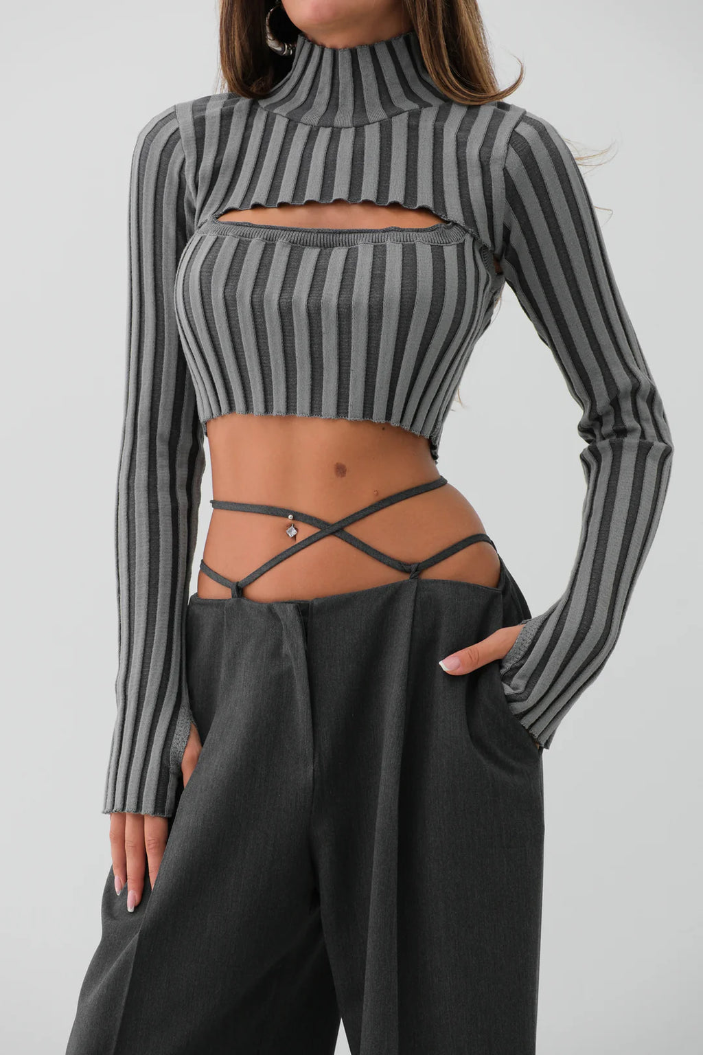 Zacke Crop Grau
