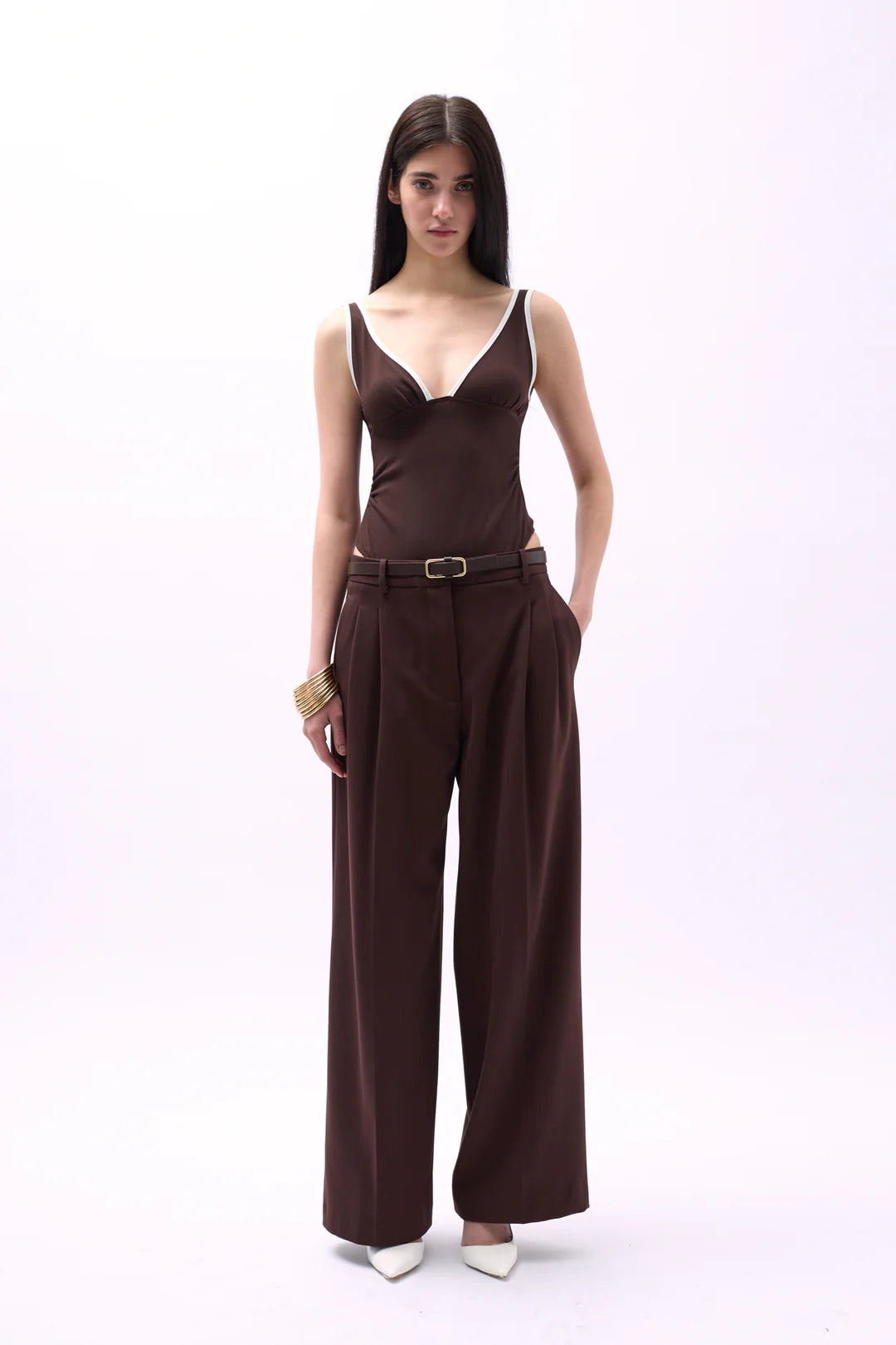 Piping Bluse Moccaschoko