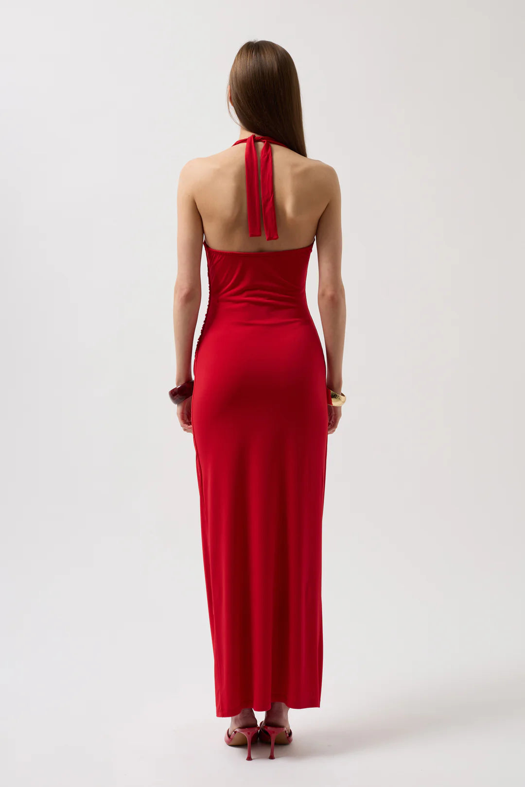 Glut Kleid Karminrot