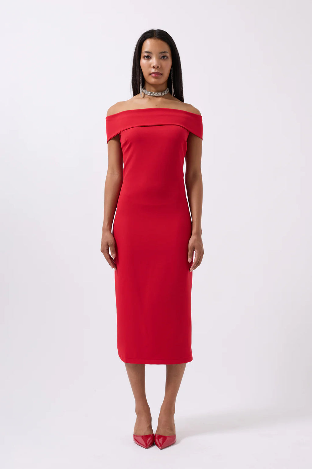 Elegie Kleid Rubinrot