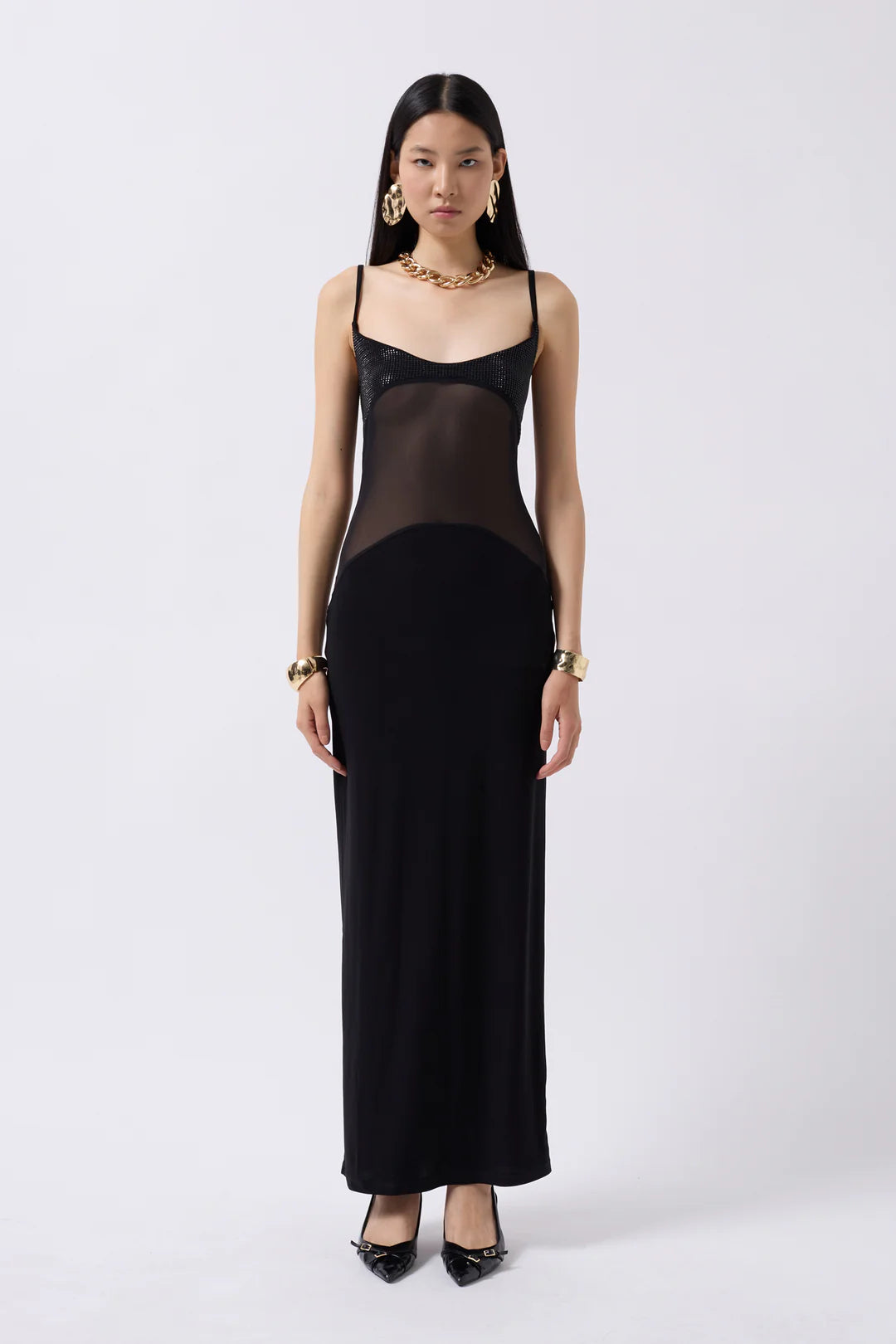 Illusion Kleid Mystikschwarz