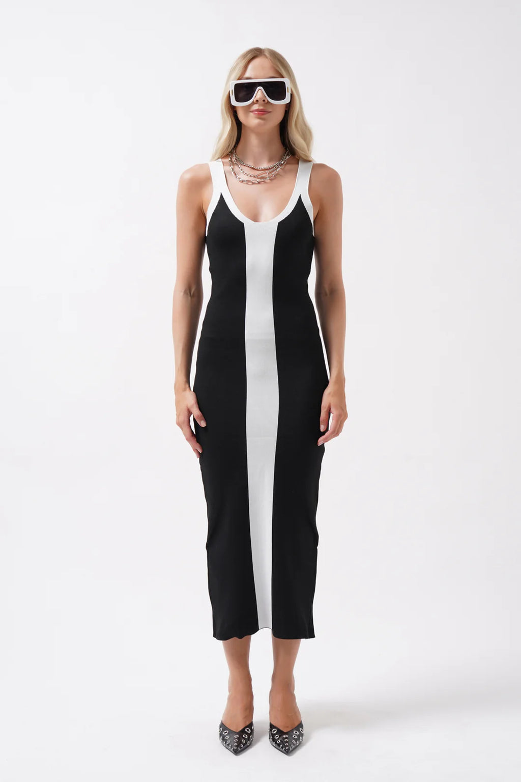 Duo Kleid Schwarzweiß