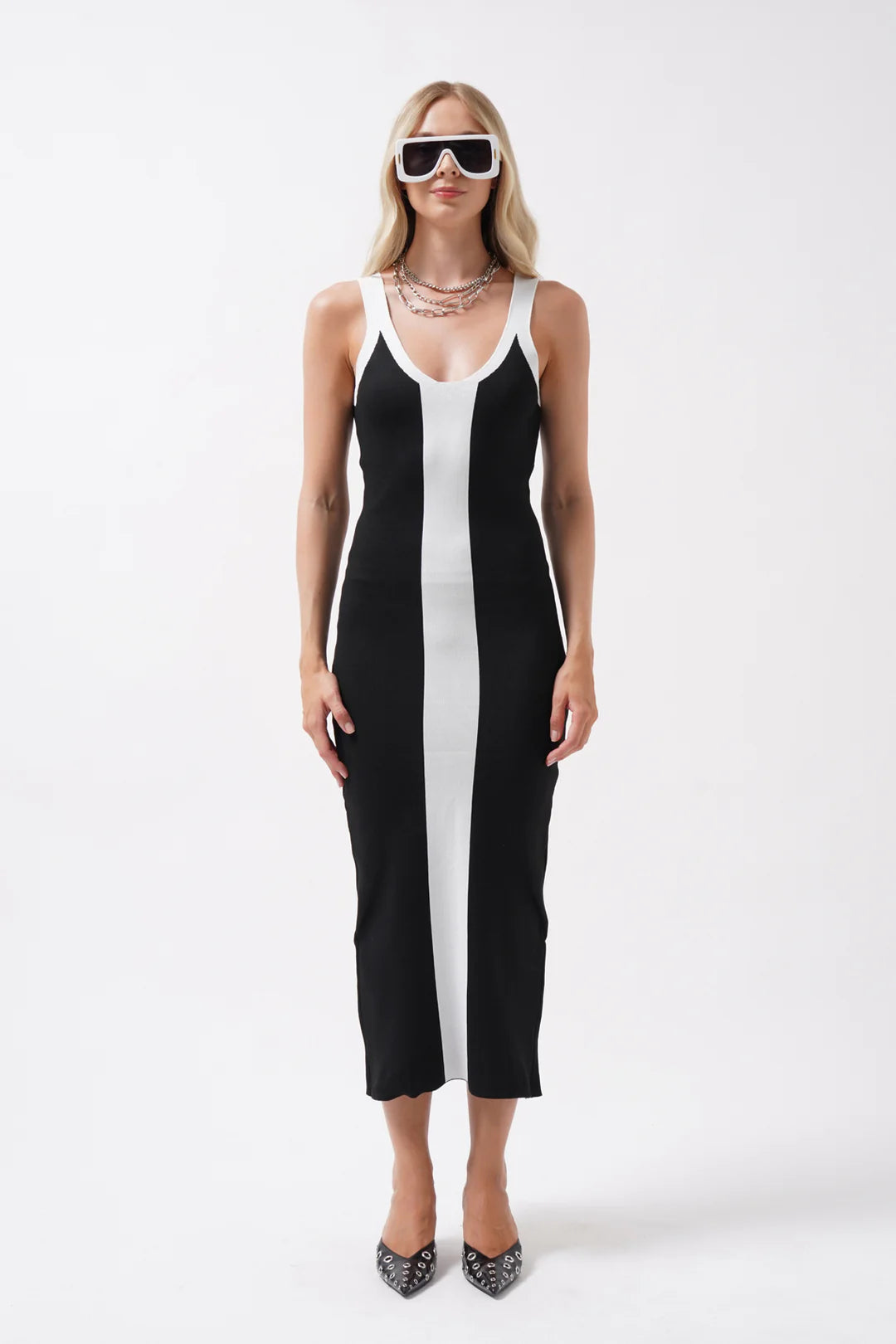 Duo Kleid Schwarzweiß
