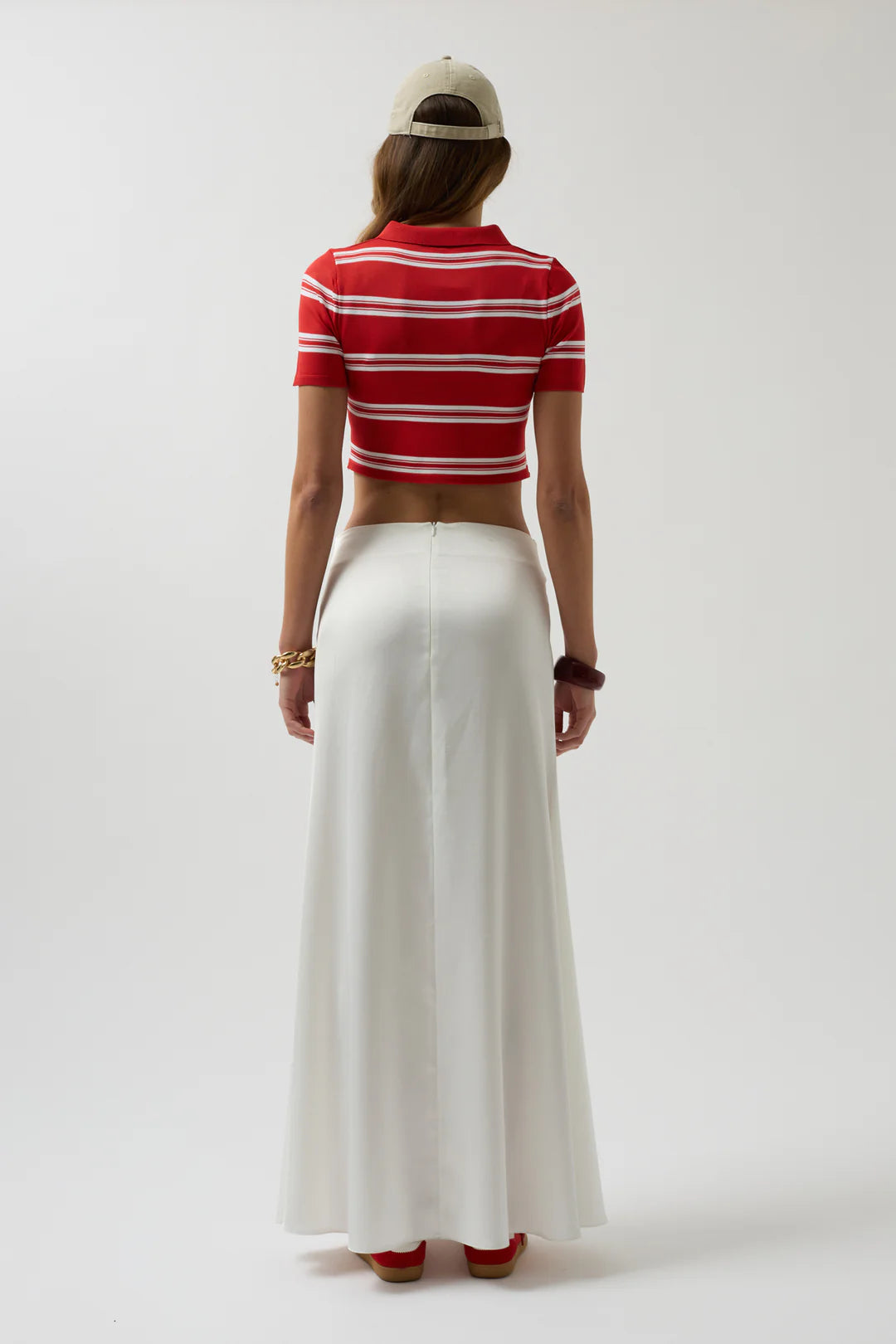 Polo T-Shirt Rubinrot