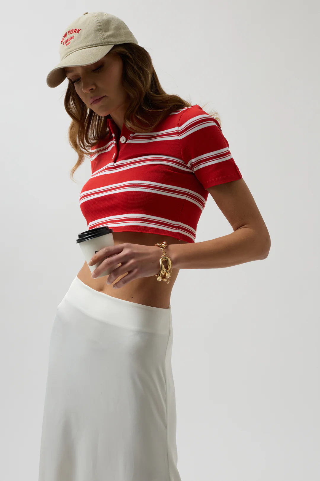 Polo T-Shirt Rubinrot