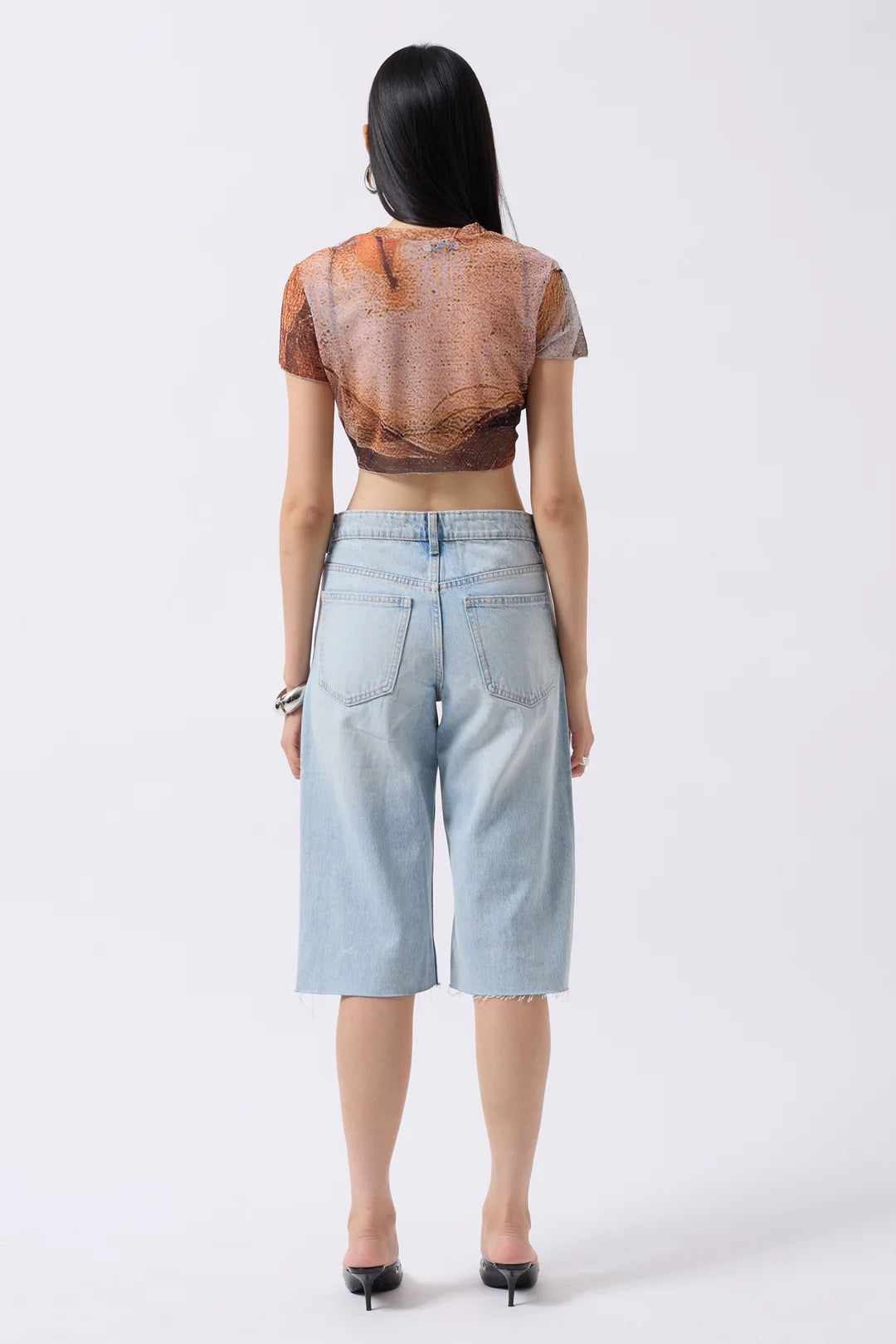 Wirbel Bluse Erdbraun