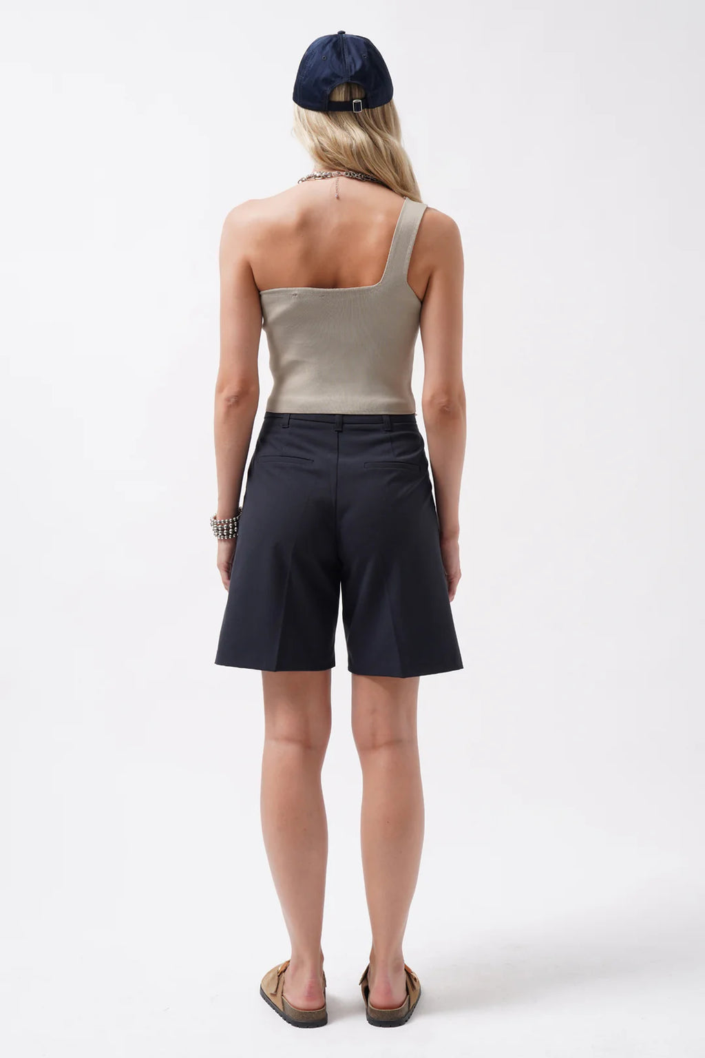 Schwelle Crop Bluse Sandbeige