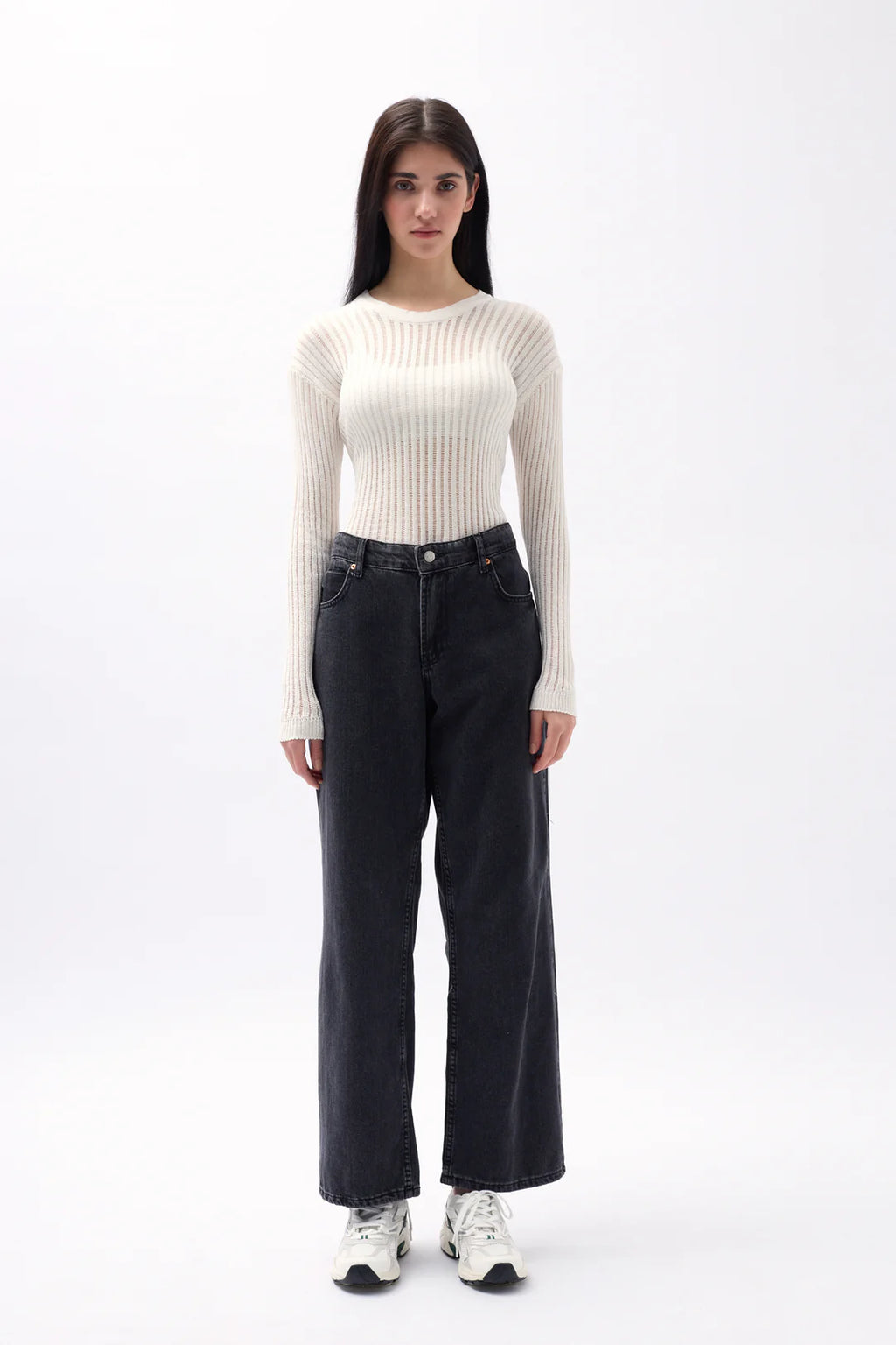 Hauchleicht Bluse Cremeweiß