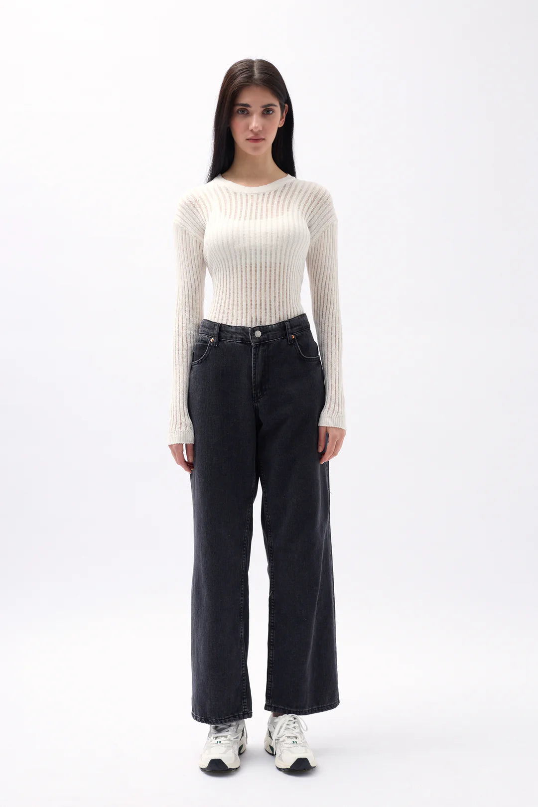 Hauchleicht Bluse Cremeweiß