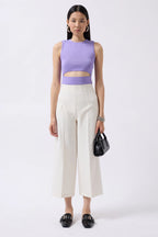 Schlitz Bluse Lila
