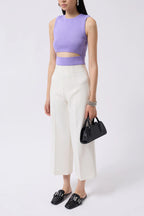 Schlitz Bluse Lila