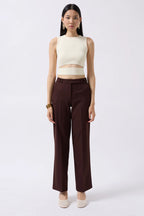 Schlitz Bluse Creme