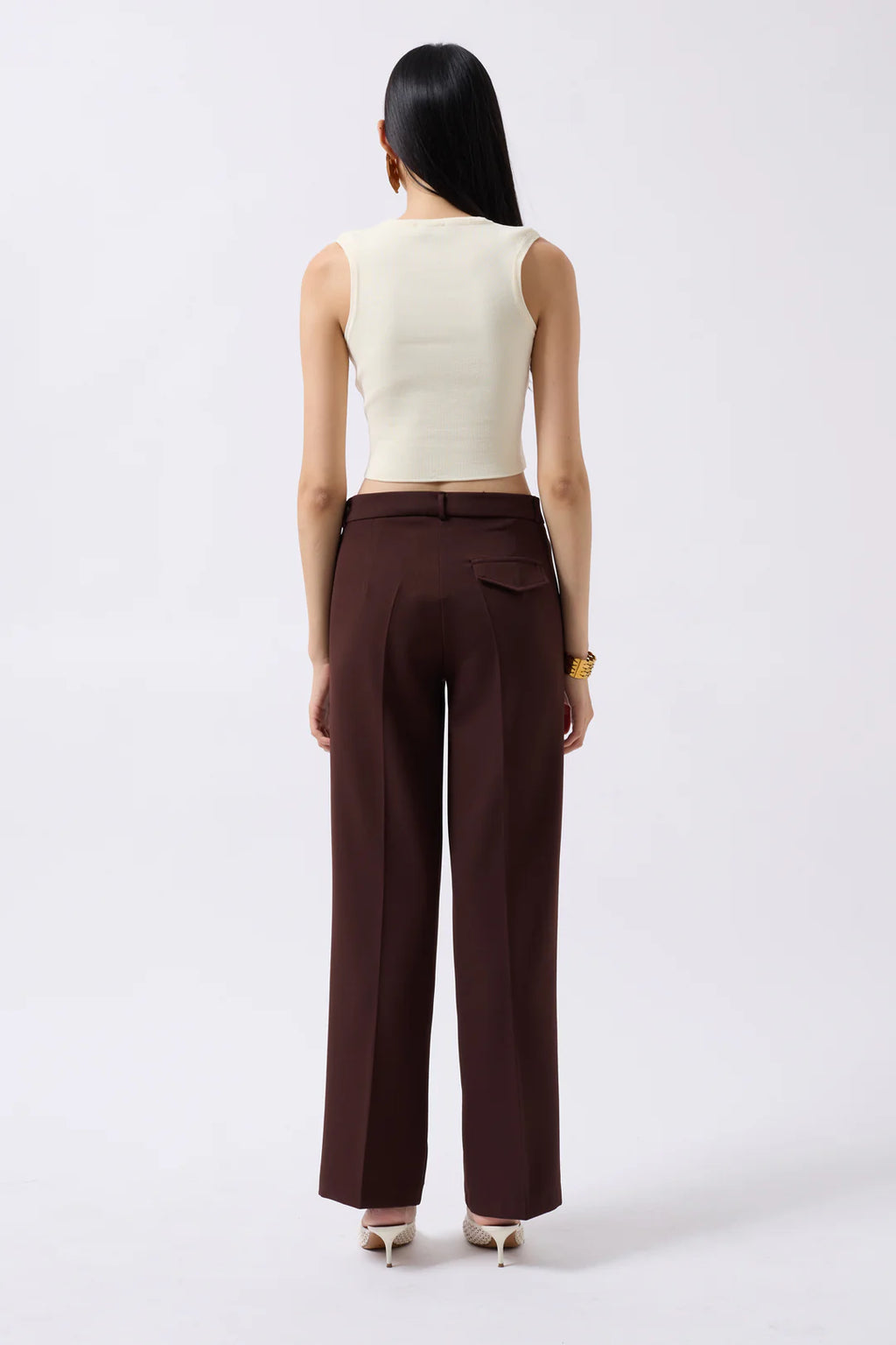 Schlitz Bluse Creme