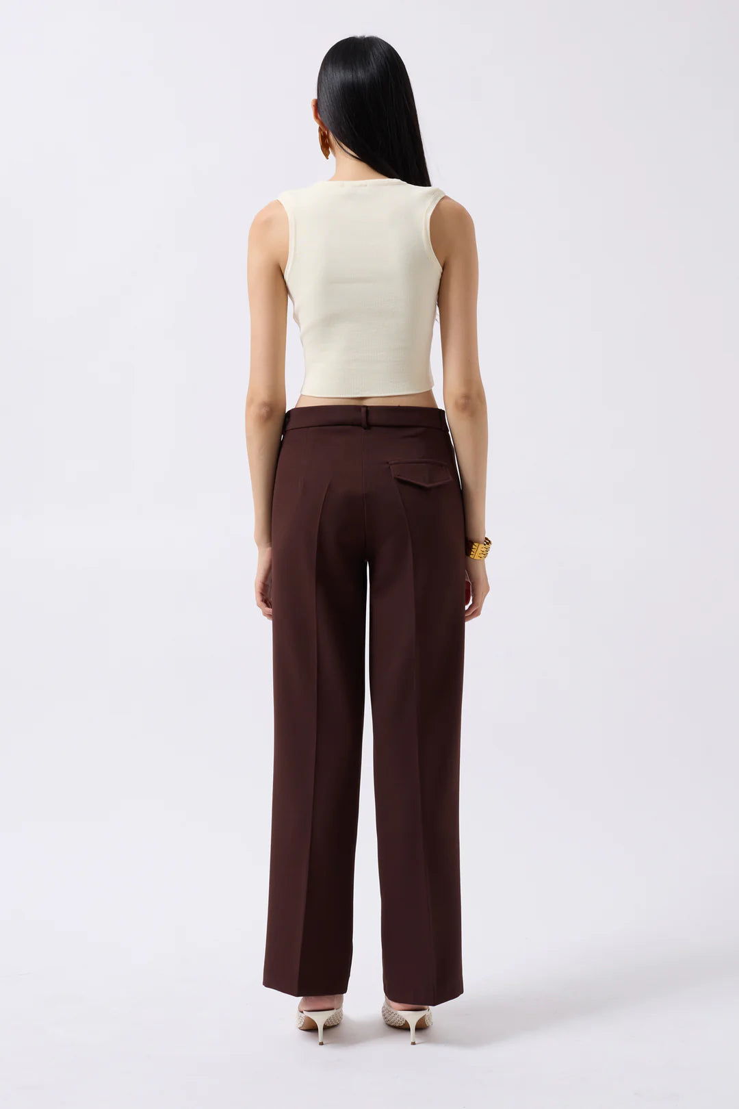 Schlitz Bluse Creme