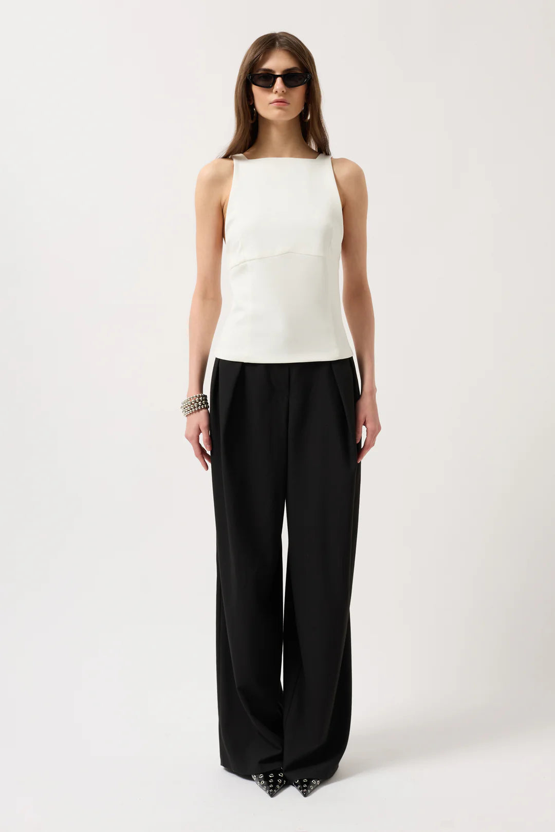 Rückblick Bluse Elfenbeinweiß