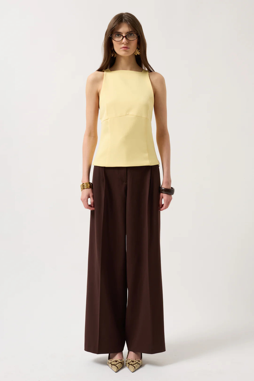 Rückblick Bluse Vanillegelb