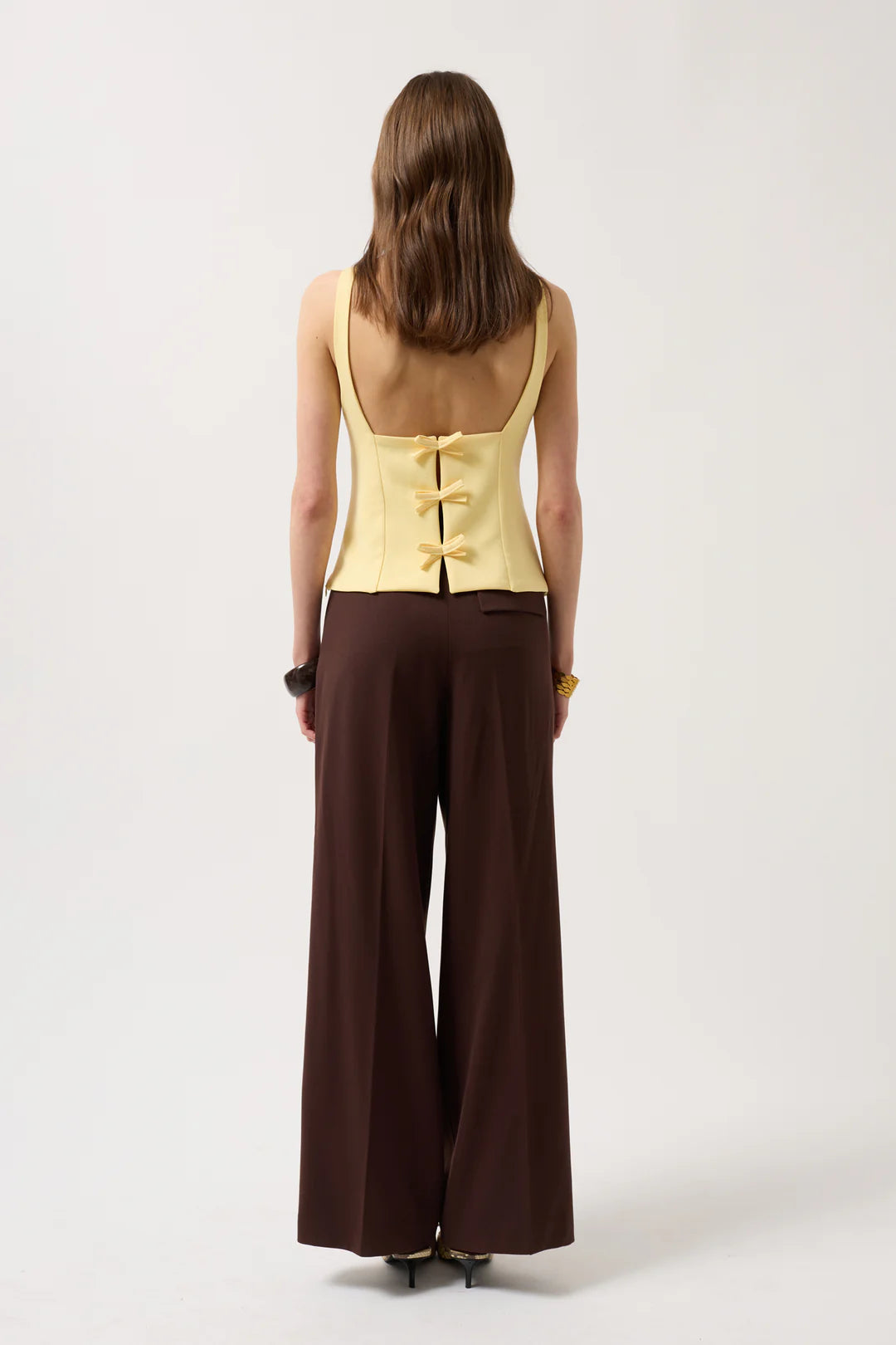 Rückblick Bluse Vanillegelb
