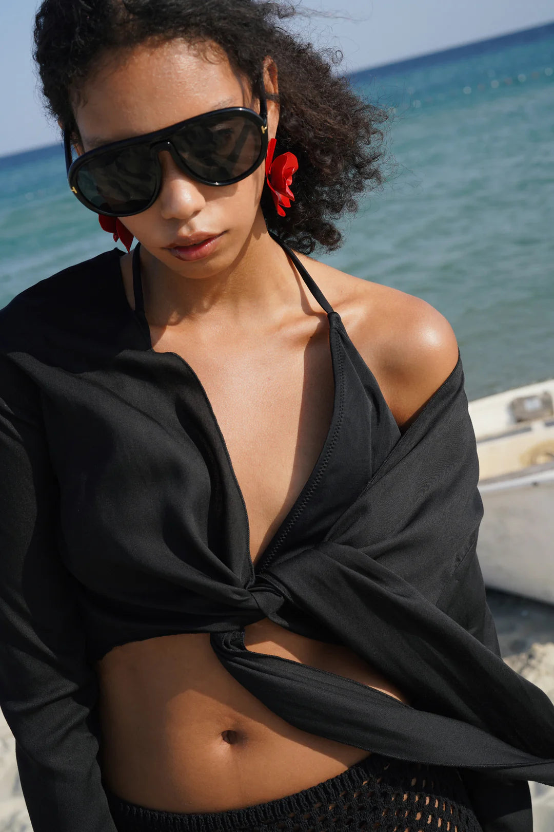 Meer Crop Schwarz