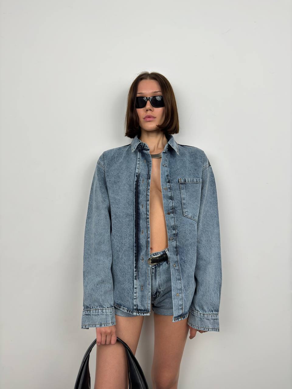 Oversize Denim Shirt Jeans