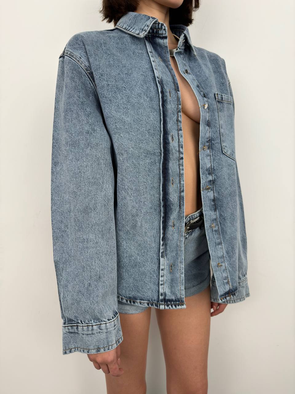 Oversize Denim Shirt Jeans