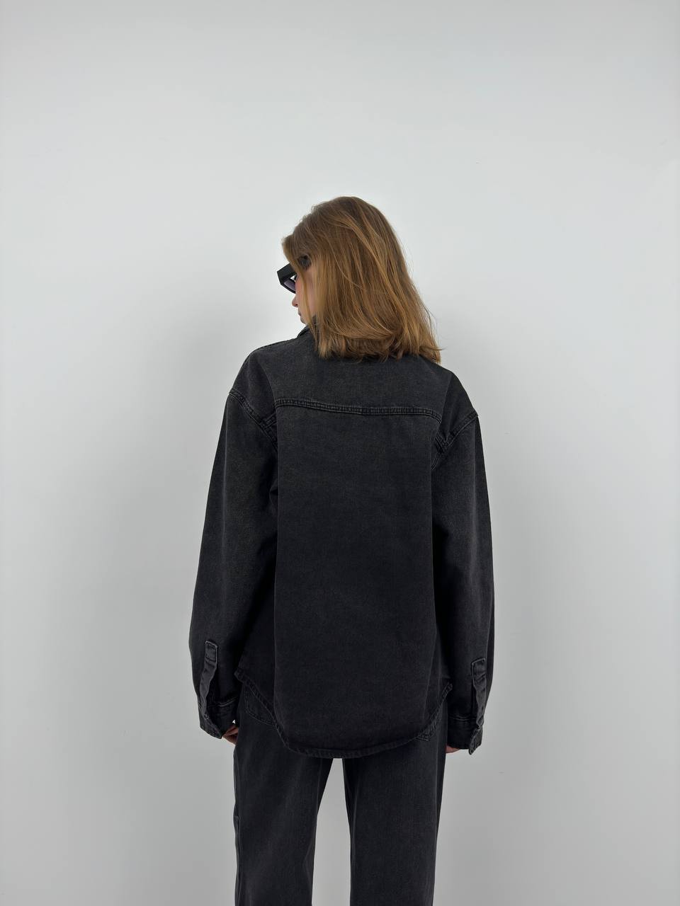 Oversize Denim Shirt Schwarz